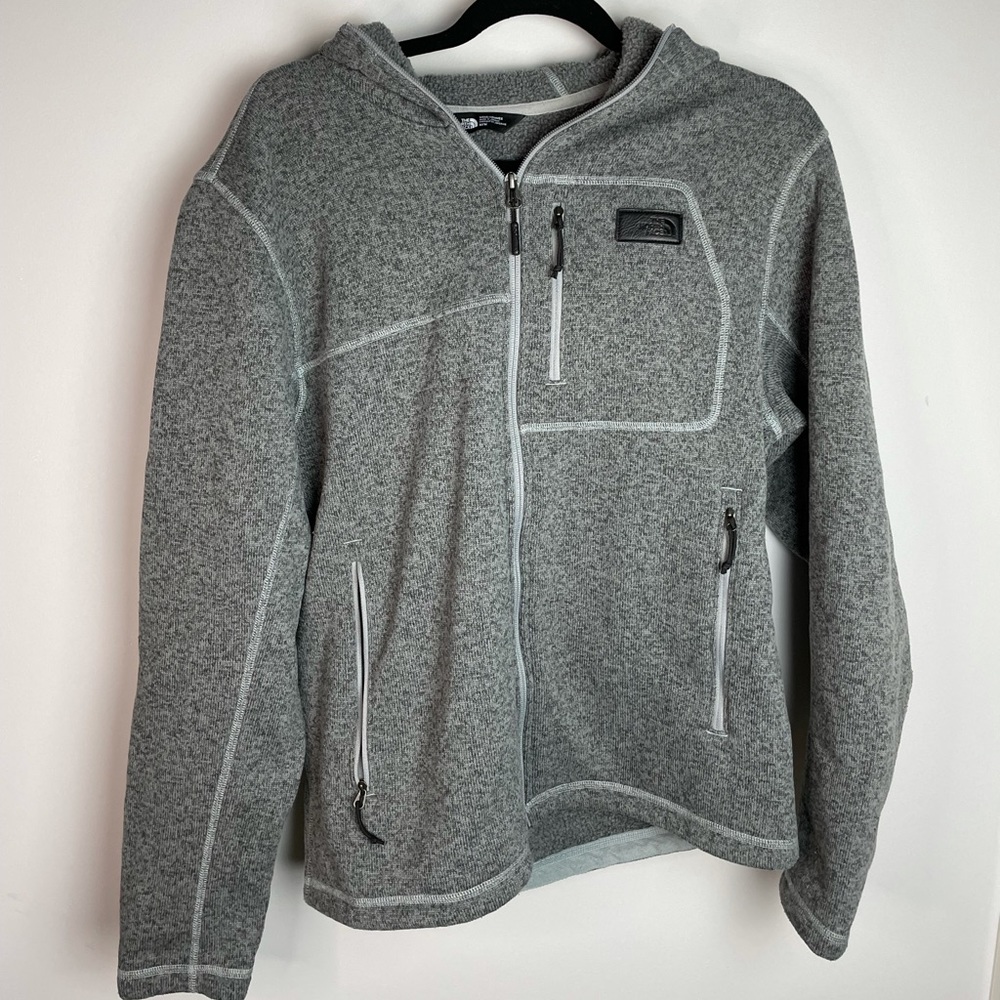 Grey North Face Full-Zip Jacket